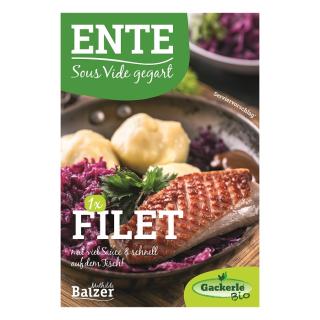 Entenbrustfilet Sous vide mit Soße, ca. 350 g