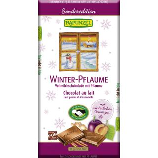 Vollmilchschokolade Winter-Pflaume, 80 g