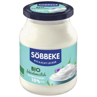 Rahmjoghurt, 10 % mild, 500 g Glas, von Söbbeke