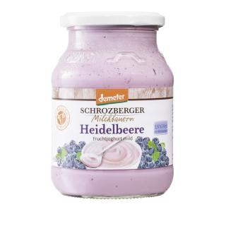 Joghurt Heidelbeere, 500 gr Glas, Schrozberg