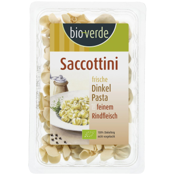 Dinkel Saccotini, gefüllt mit Rindfleisch, 250 g