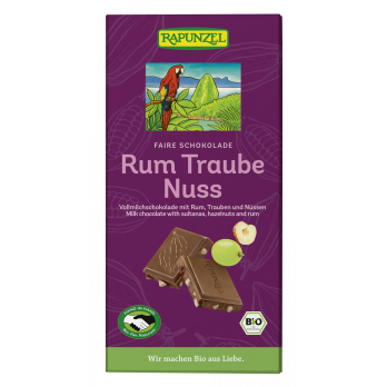 Rum Trauben-Nuss Schokolade, Rapunzel 100 g