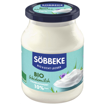 Rahmjoghurt, 10 % mild, 500 g Glas, von Söbbeke