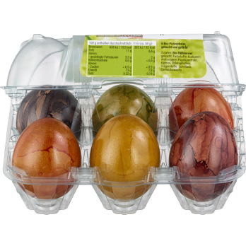 Eier gefärbt, gepackt, 6 St, Klein Westerwald