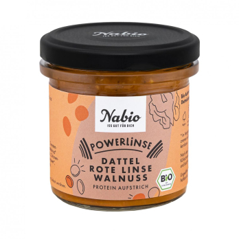 Protein-Aufstrich Powerlinse - Rote Linse Walnuss, Nabio