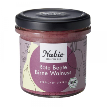 Rote Beete Birne Walnuss, Nabio 135 gr Glas