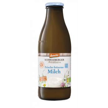 Fettarme Milch, 1,5 %, 1 l Flasche