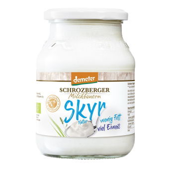 Skyr natur, 500 g Glas, demeter, Schrozberger