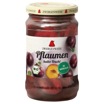Pflaumen mit Apfeldicksaft, 360 g Glas, Zwergenwiese