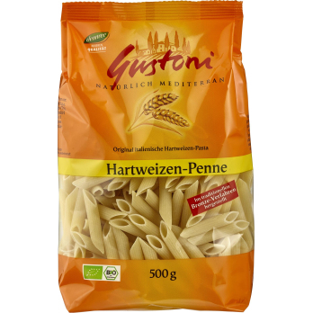 Penne Nudeln, hell aus Hartweizen