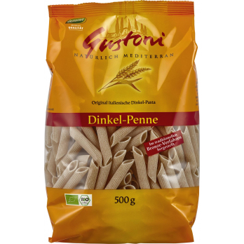 Dinkel Penne, bronze, Gustoni 500 gr Packung