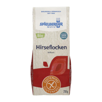 Hirseflocken -glutenfrei-, 250 g Packung, MHD 12.08.2026