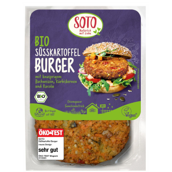 Burger Süßkartoffeln, 160 g, Soto, vegan