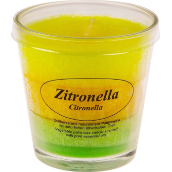 Stearinkerze Zirtronelle im Glas