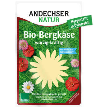 Bergkäse in Scheiben, Andechser Natur 125 g