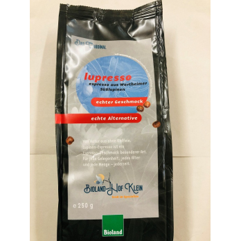 Lupresso, Espresso aus Lupinen aus der Region