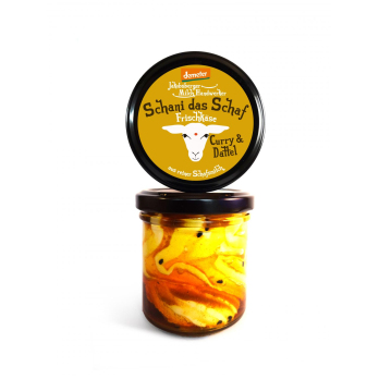 Frischkäse Schani das Schaf, Curry & Dattel