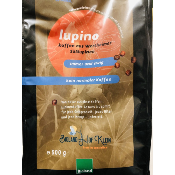 Lupino, Kaffee aus Lupinen aus der Region, gemahlen