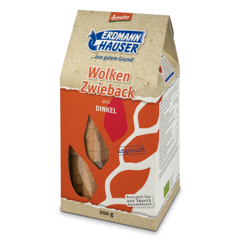 Dinkelzwieback, Wolkenform, 200 g Erdmann